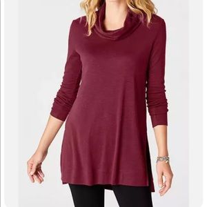 J. Jill Burgundy Tunic Top
